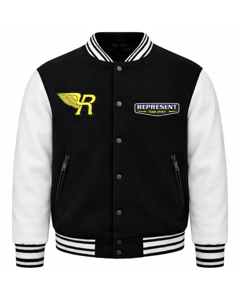 REPRESENT Varsity Herrenjacke Schwarz/Beige Schwarz