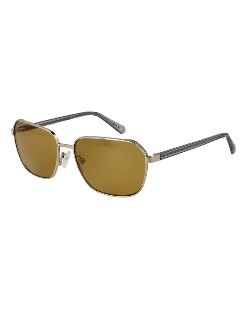 Guess Sonnenbrille mit goldenem Rahmen und braunen Gläsern Braun