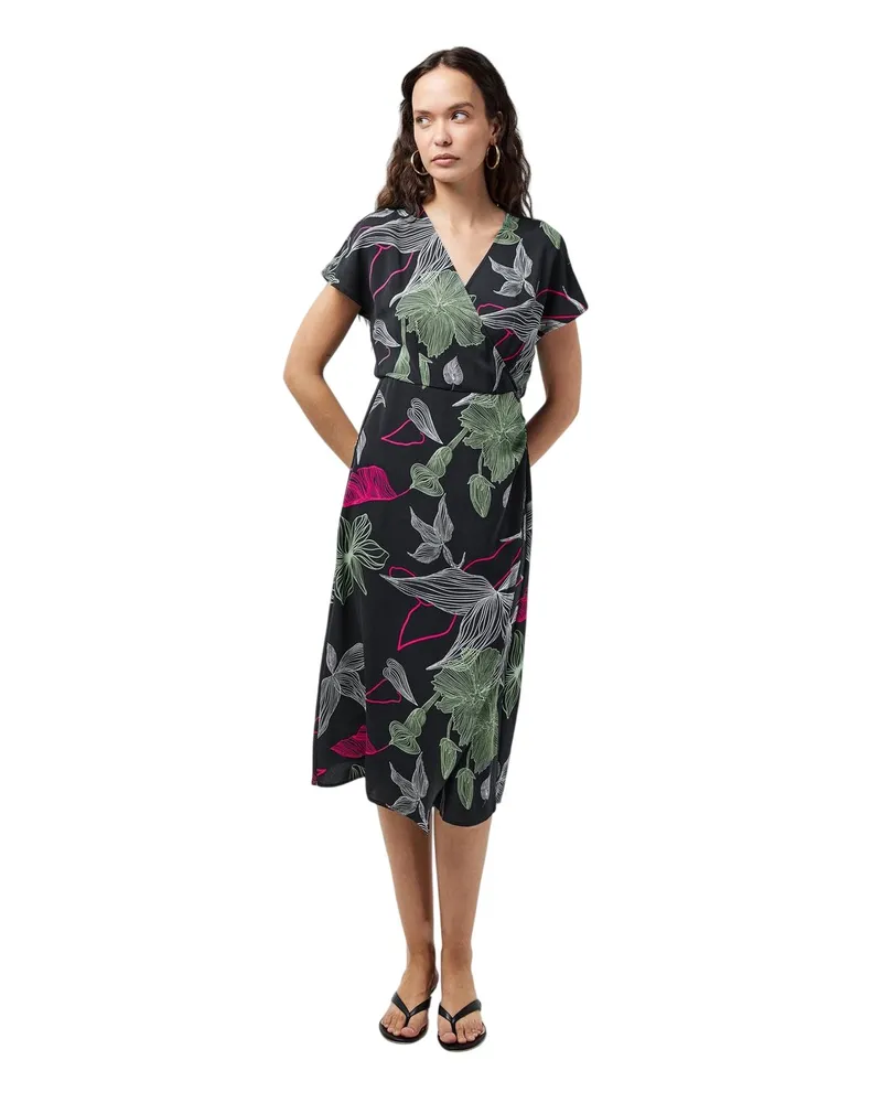 Vero Moda Jane" Wickelkleid für Damen (Schwarz Schwarz