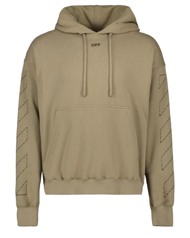 OFF-WHITE Off Stitch Skate Hoodie Beige Beige