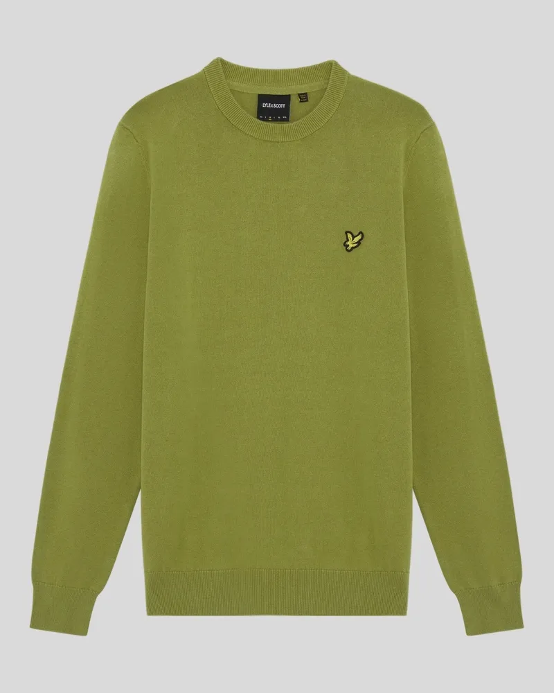 Lyle & Scott Baumwollpullover mit Rundhalsausschnitt Grün