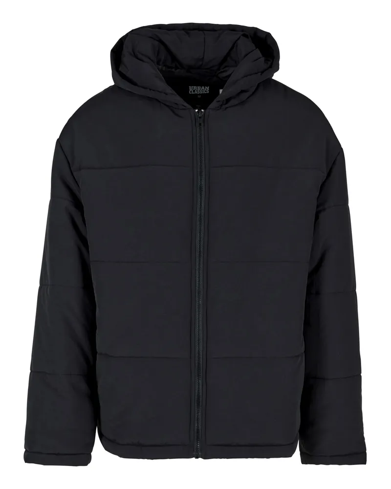 Urban Classics Steppjacke mit Kapuze für Herren (Schwarz Schwarz