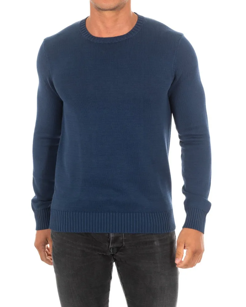 Hackett Langarm-Pullover mit Rundhalsausschnitt für Herren HM701752 Blau