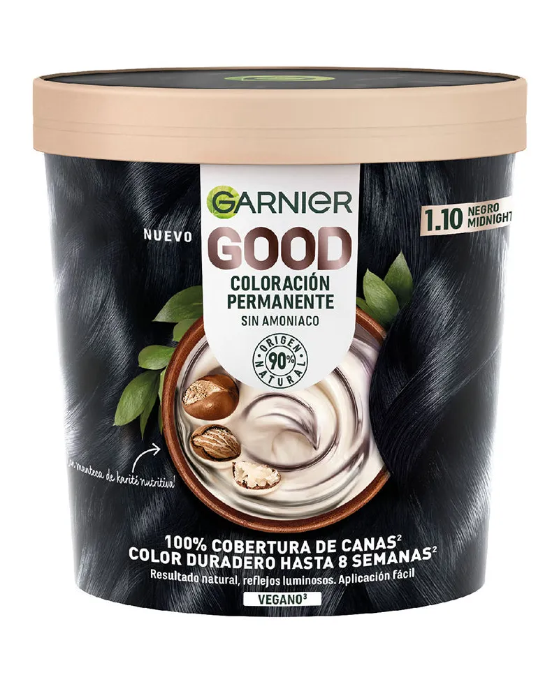 Garnier Good Permanente Farbe Nr. 1.10—schwarz, 217 ml - Schwarz 