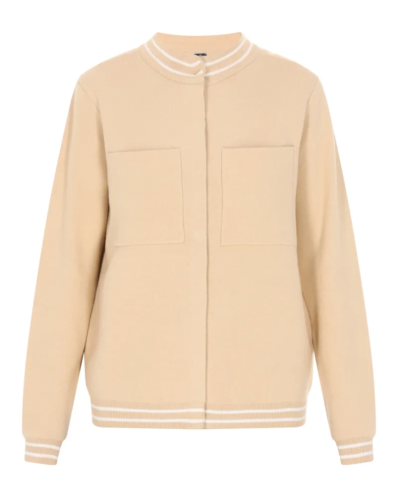 DreiMaster Cardigan Damen Beige Weiss Streifen Beige