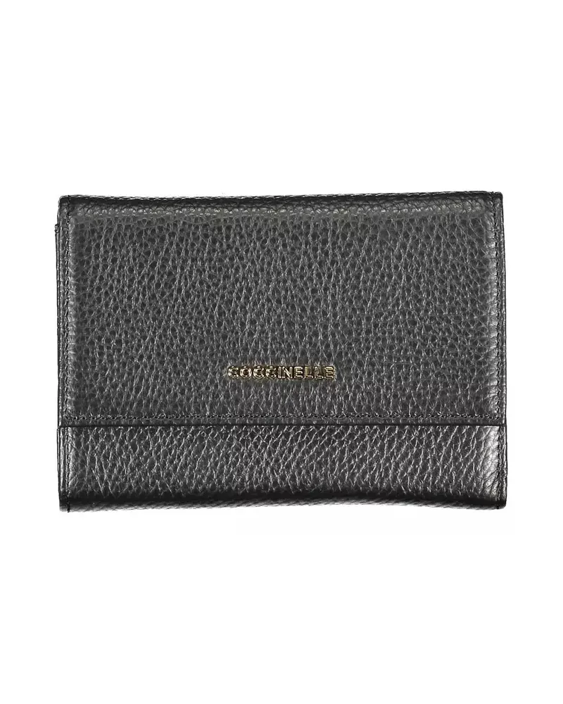 Coccinelle Pebble Grain Leder Geldbörse Co15718 Schwarz