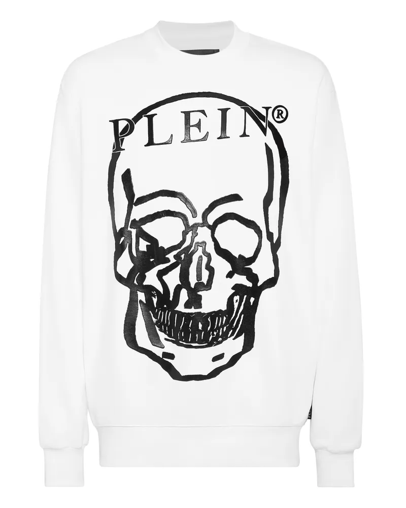 Philipp Plein Sweatshirt Skull And Plein Weiß