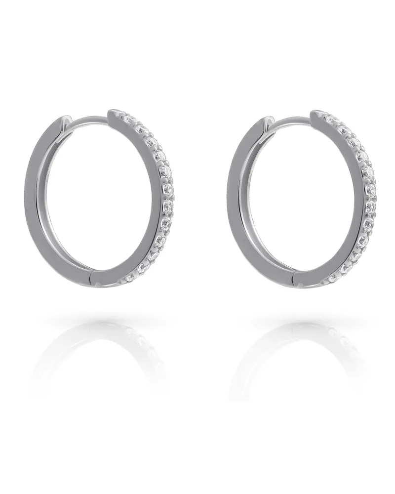 Orphelia Fay' Creolen für Damen aus 925er Sterlingsilber - Silber ZO-7557 Silber