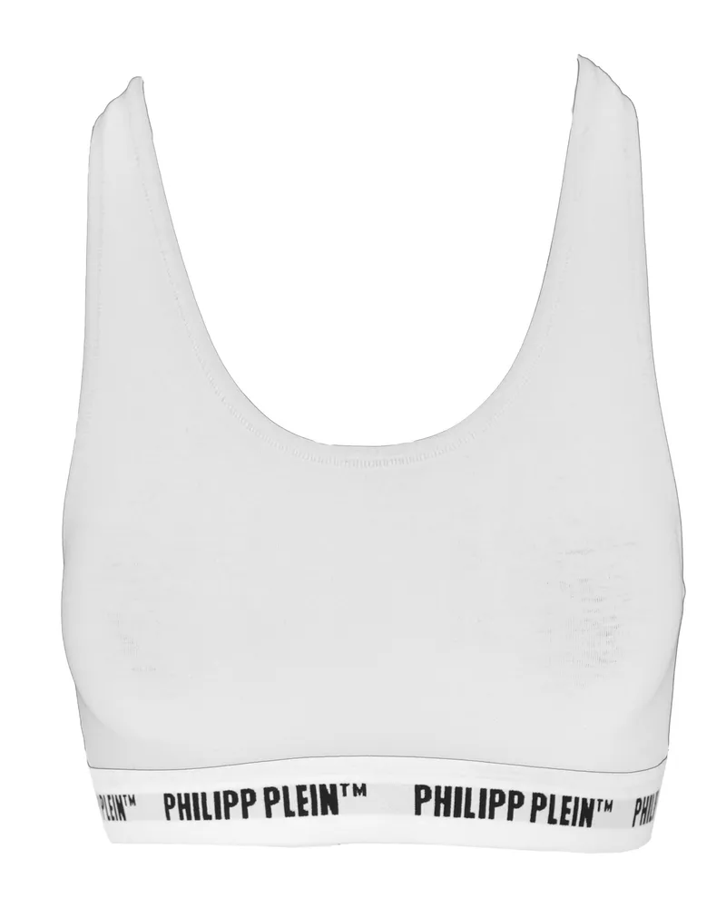Philipp Plein Weiß Unterwäsche Sport-BH Zwei-Pack Weiß