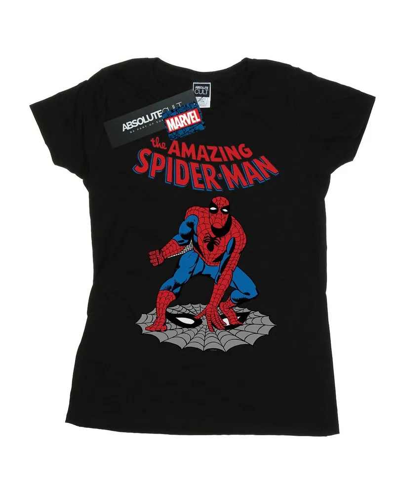 Marvel The Amazing Spider-Man" T-Shirt für Damen (Schwarz Schwarz