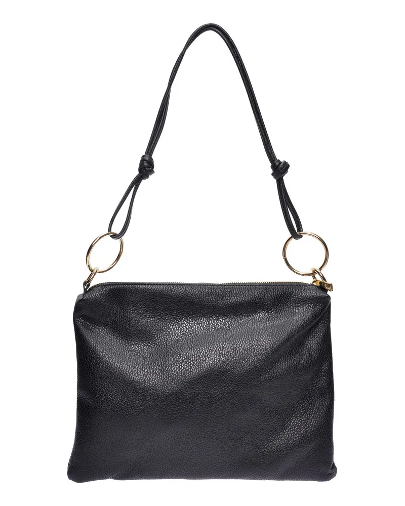 Luisa Vannini Schwarz Rindsledertasche Schwarz