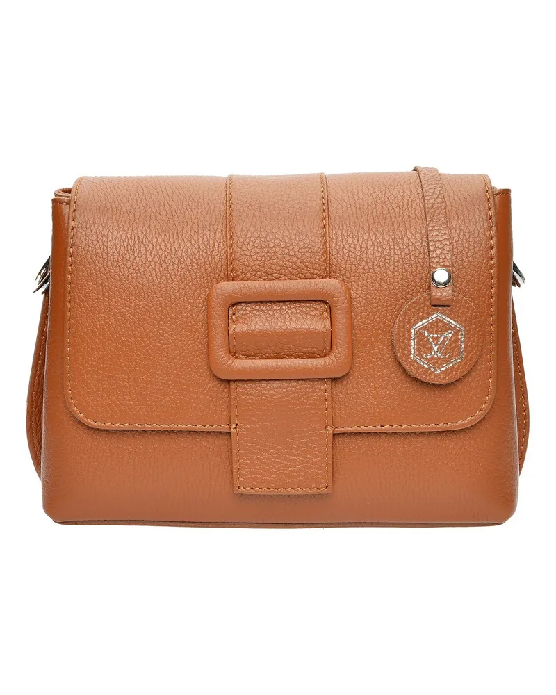 Luisa Vannini Braun Rindsledertasche Braun