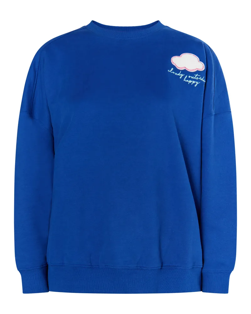 My Mo Sweatshirt mit Rundhalsausschnitt Damen royalblau Blau