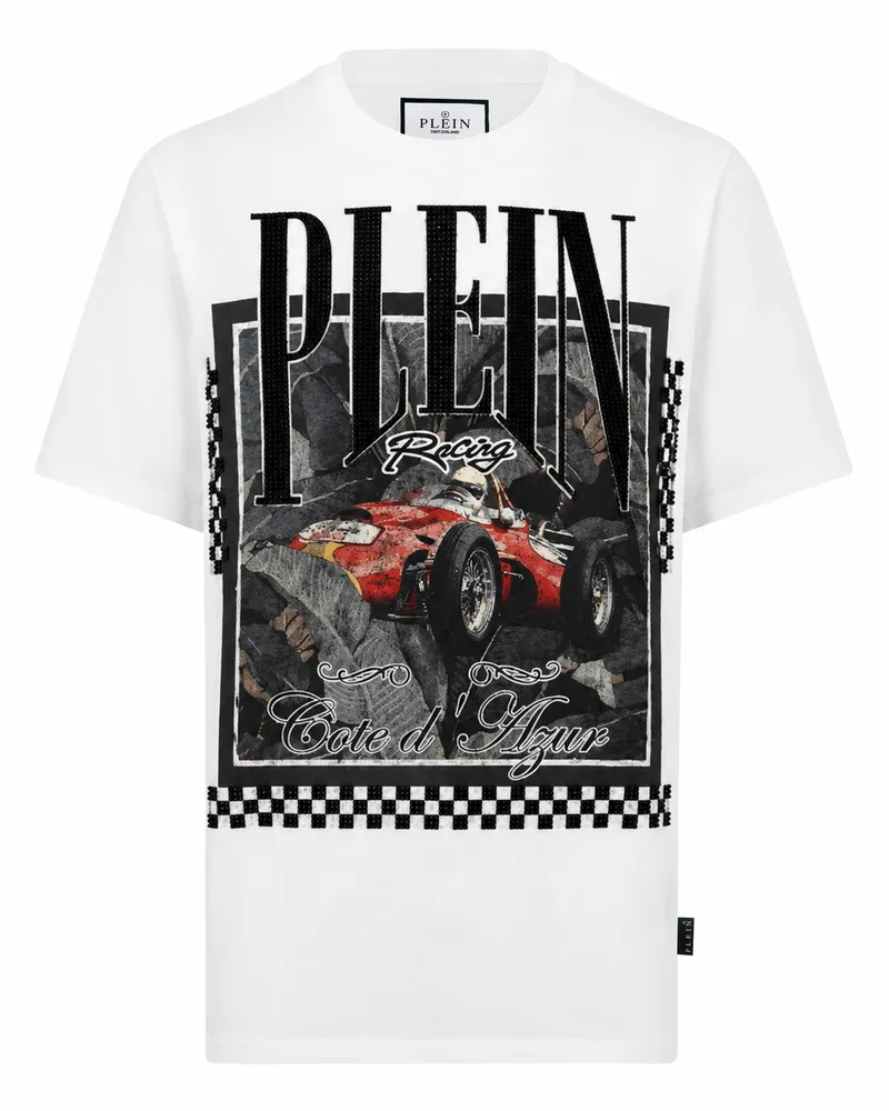 Philipp Plein Rundhals-T-Shirt, kurzärmelig - Weiß Weiß