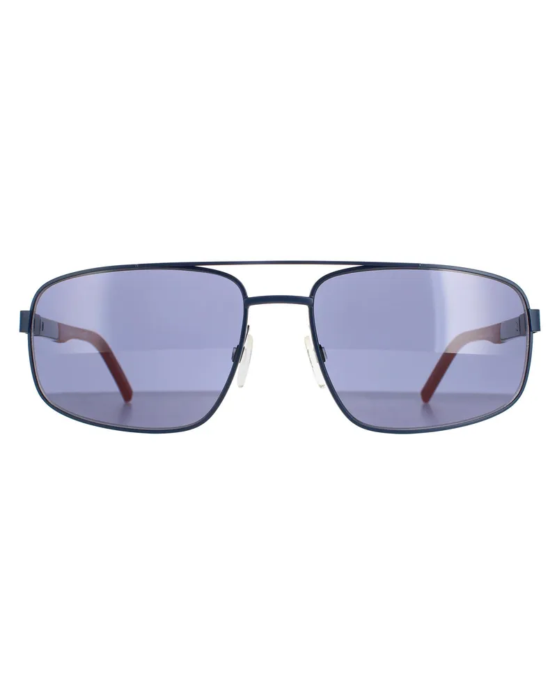 Tommy Hilfiger rectangle Hommes mat blue bleu th 1651 / s Blau