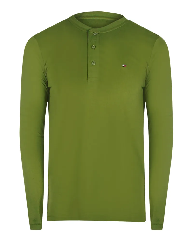 Tommy Hilfiger Langärmliges Putting-t-shirt In Grün Grün