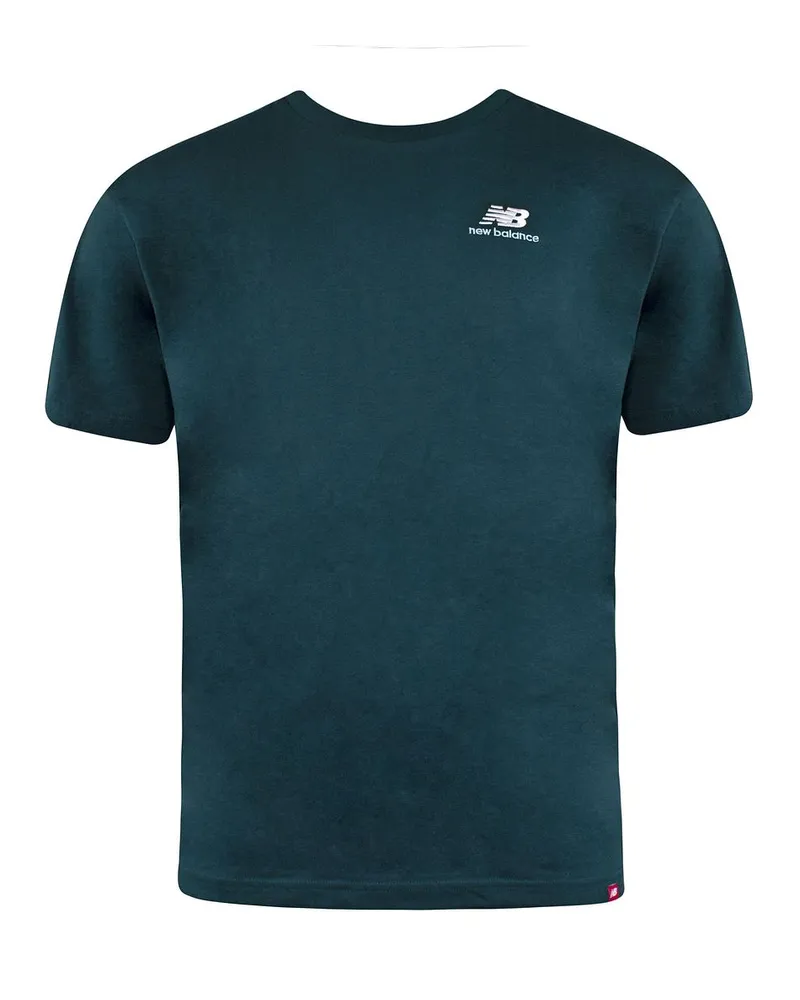 New Balance Neues Gleichgewicht Kurzarm Trek Mens Essentials Sticked T-Shirt MT11592 TKK Petrol