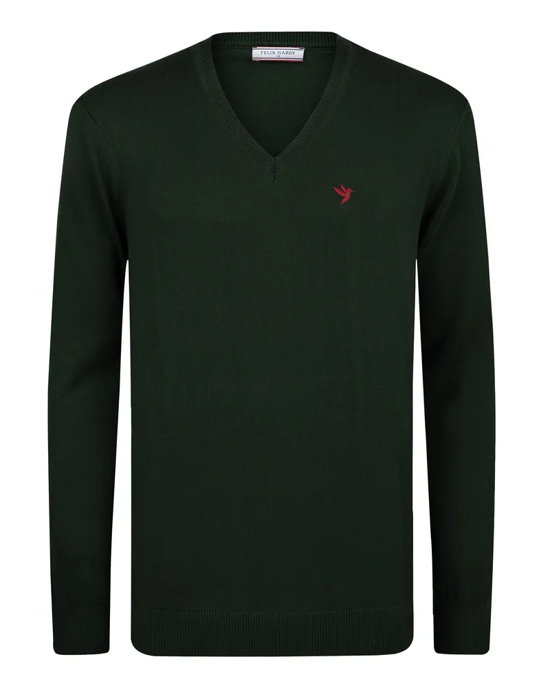 Felix Hardy Pullover Pullover Mit V-Ausschnitt Grün