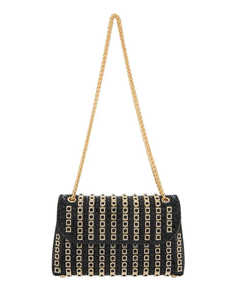 FAINA Klappentasche Klappentasche Frauen schwarzes Gold Schwarz