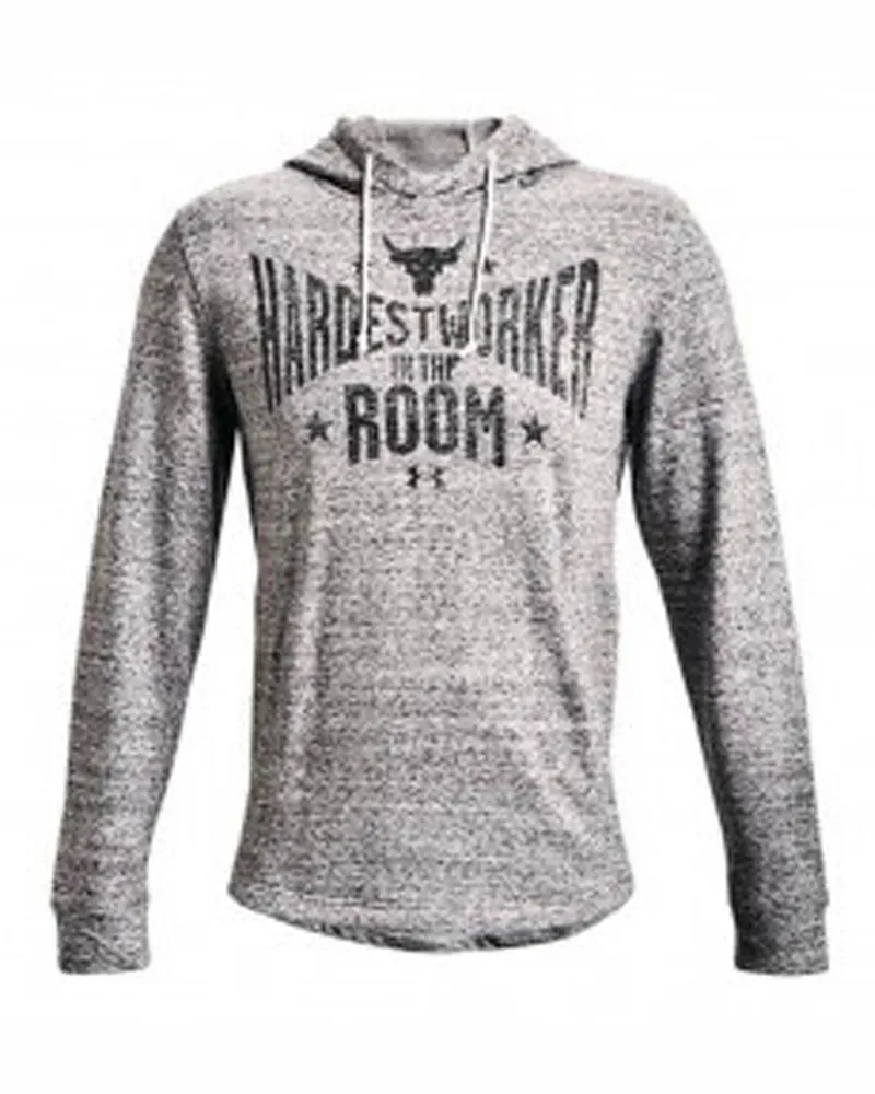 Under Armour Under Armor Project Rock Mens Grey Terry Hoodie Grau