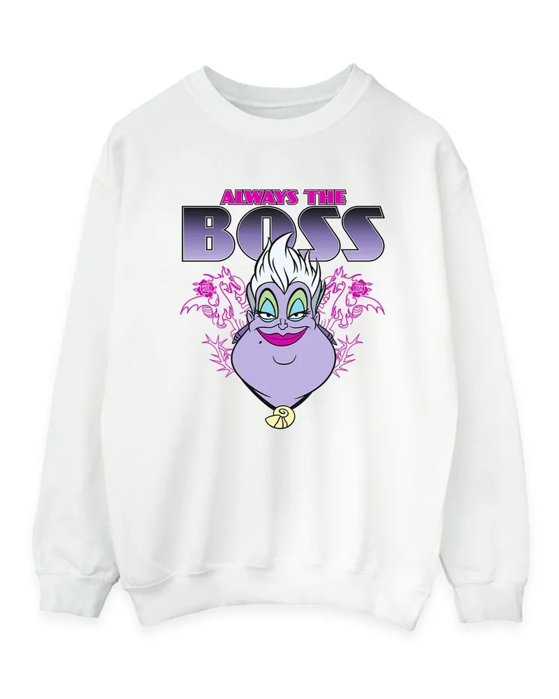Disney The Little Mermaid Mum Is The Boss" Sweatshirt für Damen (Weiß Weiß