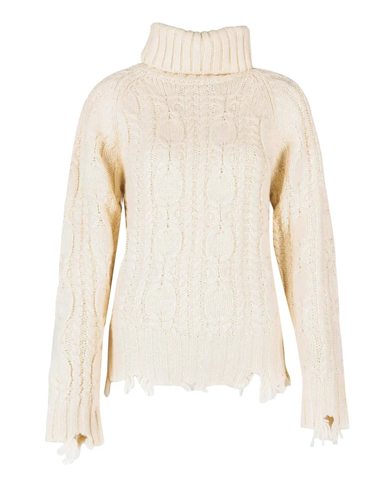 Silvian Heach Pullover Damen cremig Wollweiß