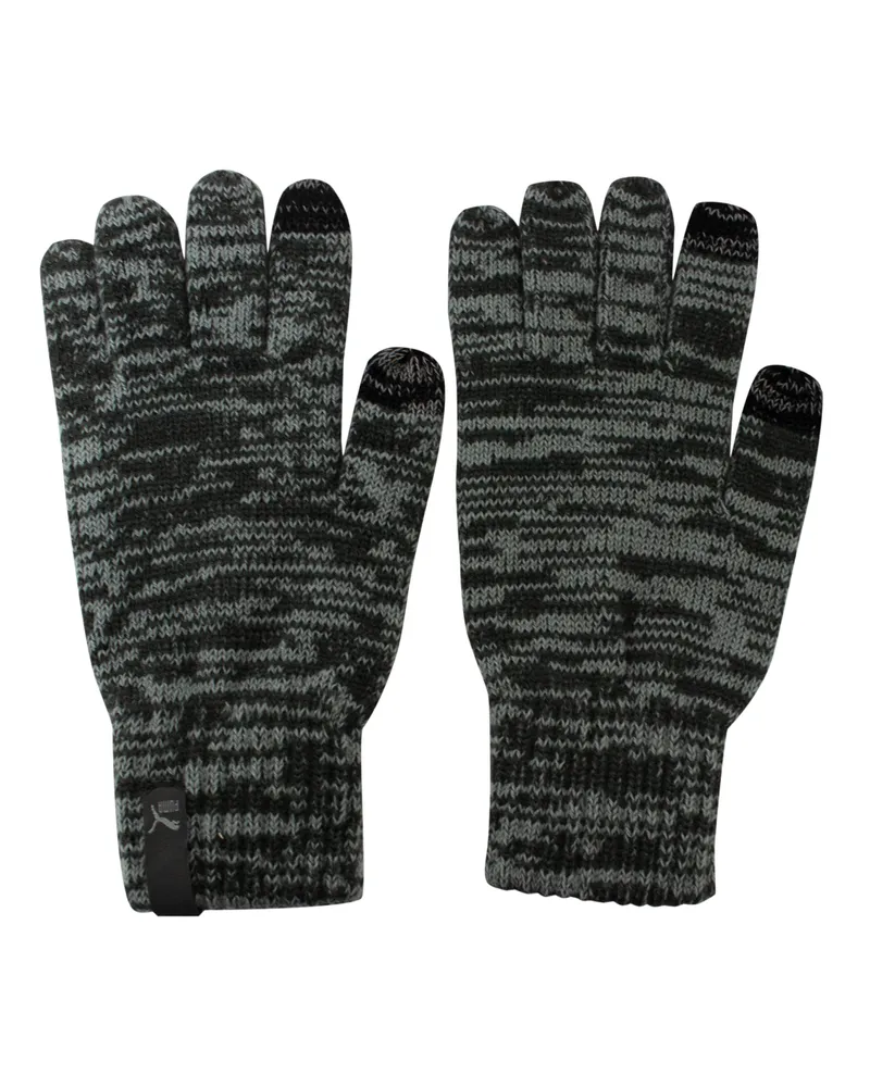 Puma Knit Touchscreen Unisex Graue Handschuhe Grau