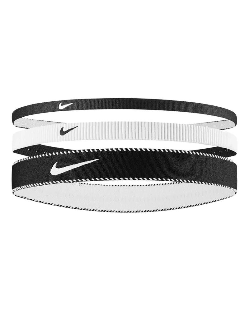 Nike Stirnband, Klassisch (3er-Pack) (Schwarz/Weiß Schwarz