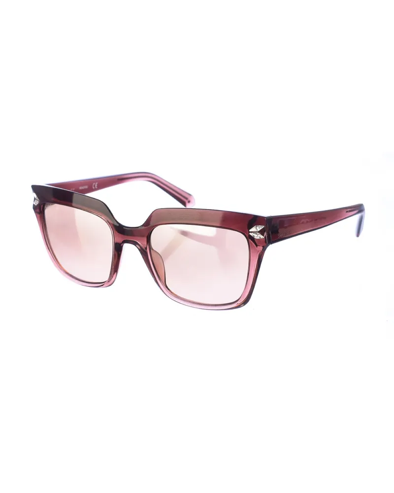 Swarovski Quadratische Sonnenbrille aus Acetat SK0170S Damen Hellrosa