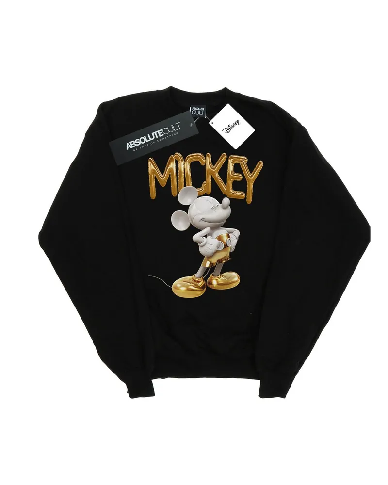Disney Mickey Mouse Gold Statue" Sweatshirt für Herren (Schwarz Schwarz