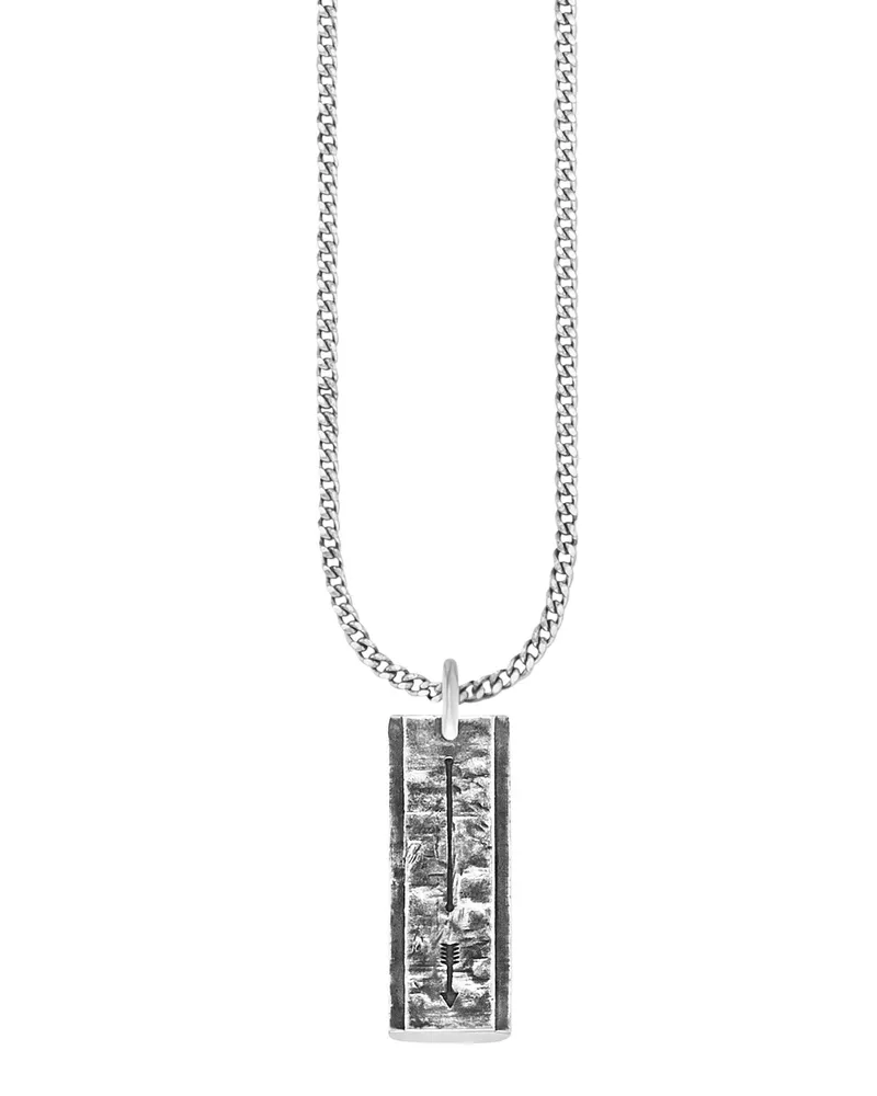 cai Anhänger mit Kette 925/- Sterling Silber oxidiert Pfeil Silber