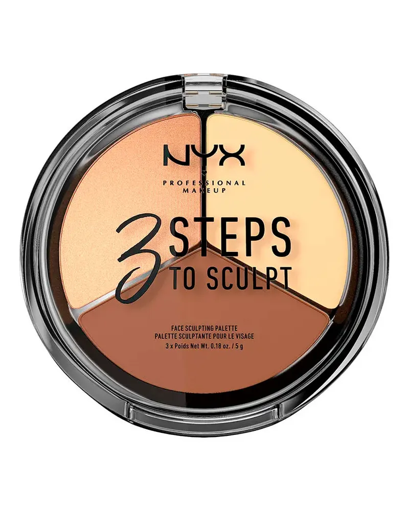 NYX Cosmetics 3 Steps To Sculpt Face Sculpting Palette #light 5 gr 
