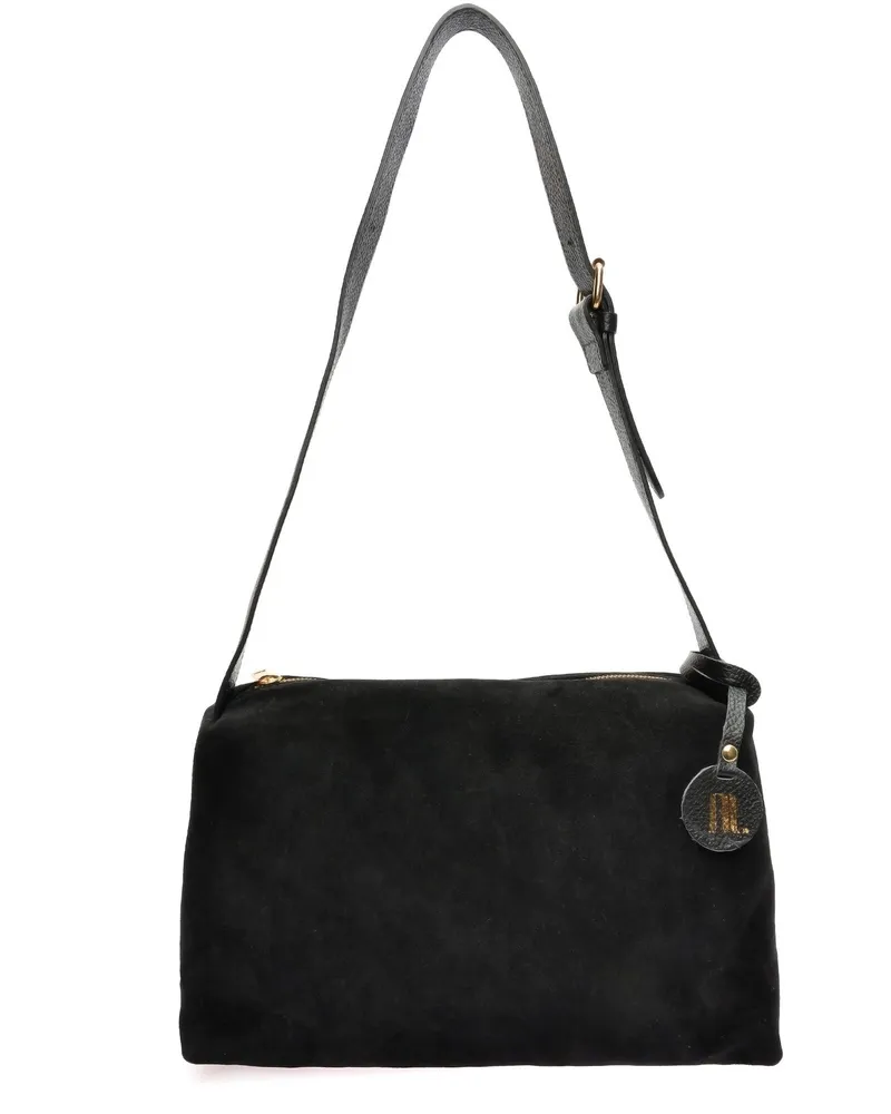 Anna Luchini Schwarz Rindsledertasche Schwarz