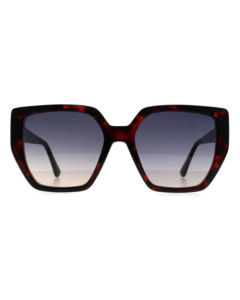 Guess GF6178 52W dunkle havannablaue Sonnenbrille mit Farbverlauf Braun