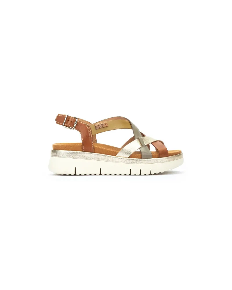 Pikolinos Keilsandalen Palma aus Leder, extra leicht - Mehrfarbig Mehrfarbig