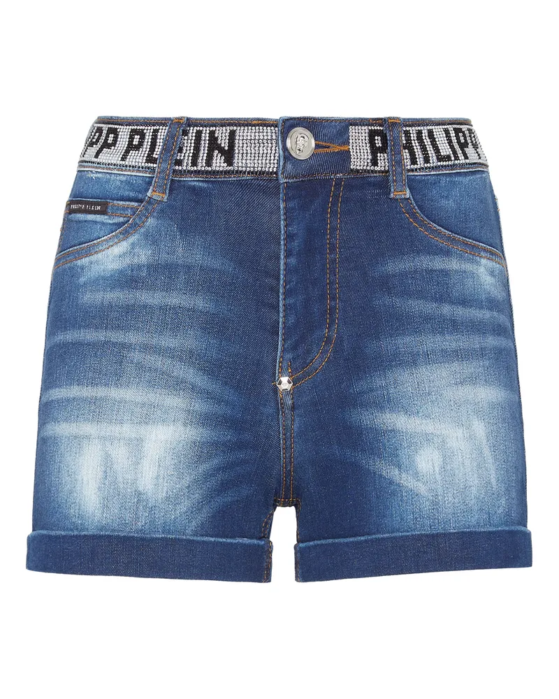 Philipp Plein Jeansshorts Blau