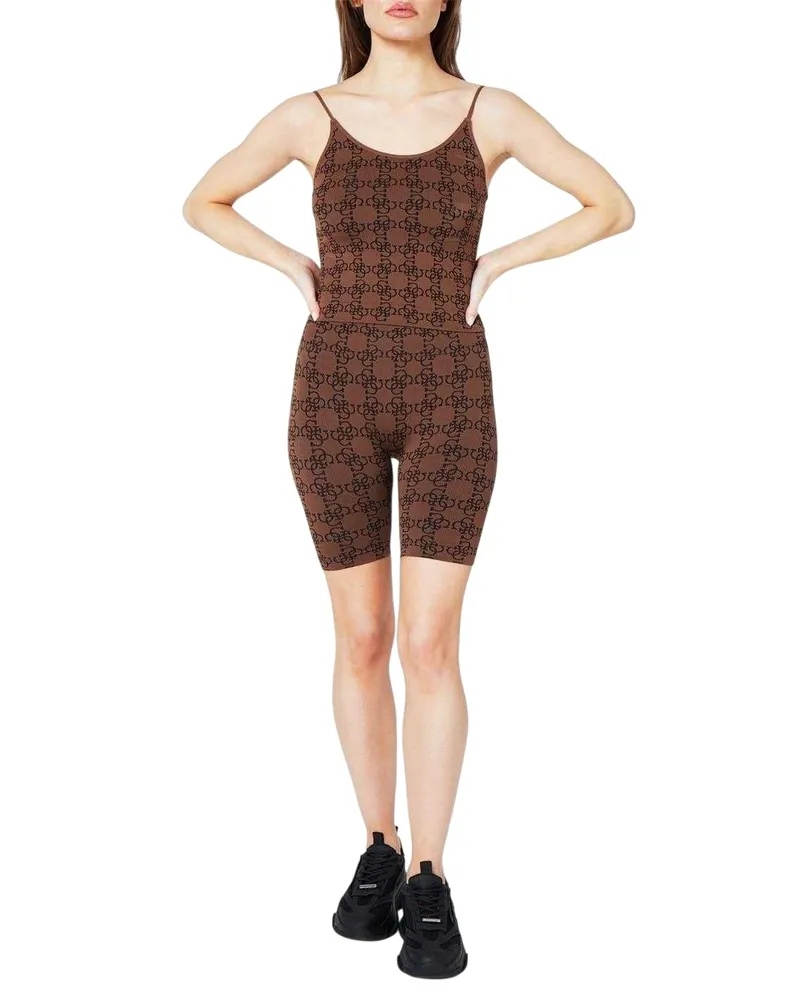 Guess Oberteil für Damen, gerippt, Anliegend (Braun Braun