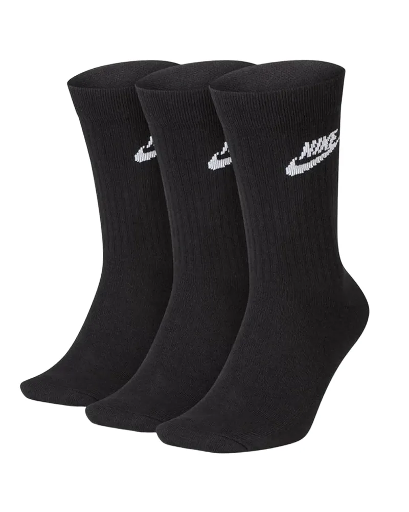Nike Sportswear Everyday Essential Crew Socken 3 Paar Schwarz