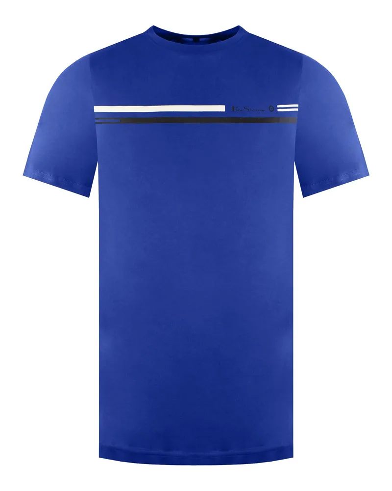 Ben Sherman Saisonale Streifen Herren Blau T-Shirt Blau