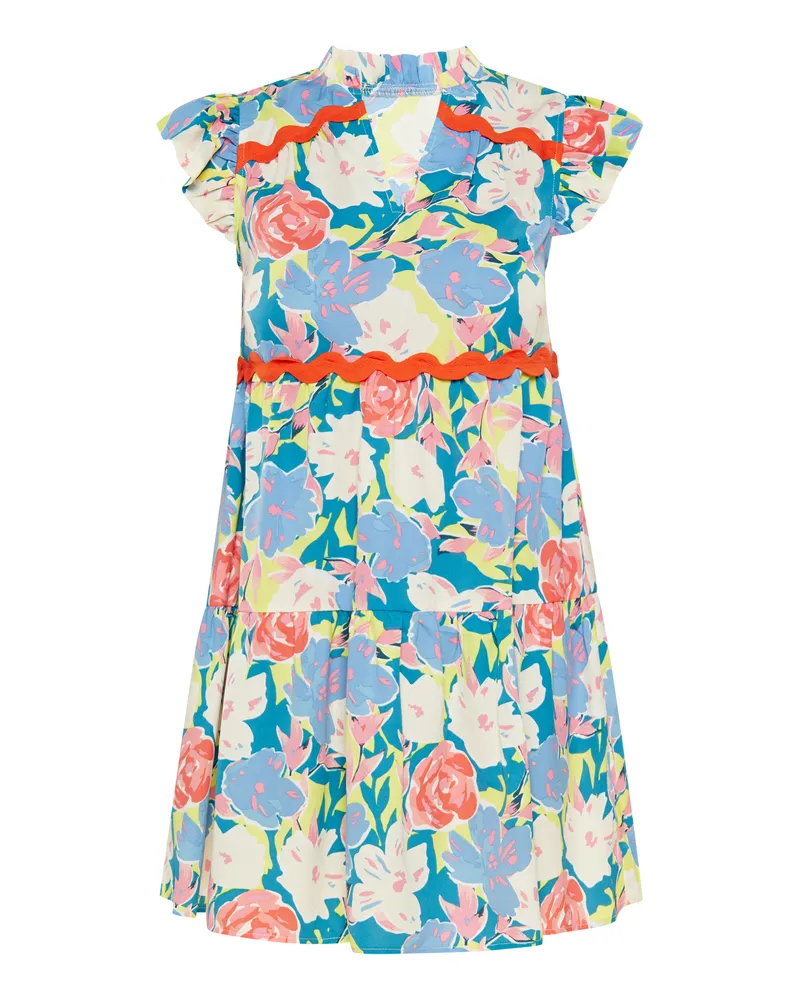 Usha Kleid Frauen blau mehrfarbig Blau