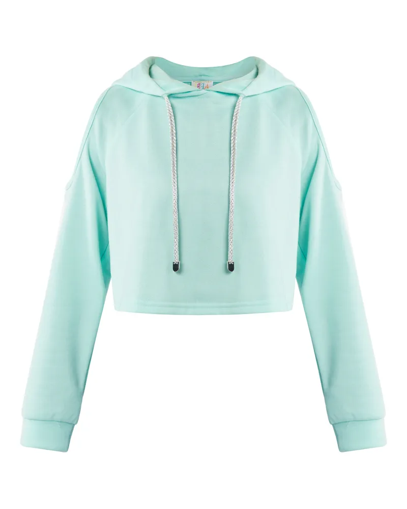 IZIA Cropped Hoodie eyota Blau