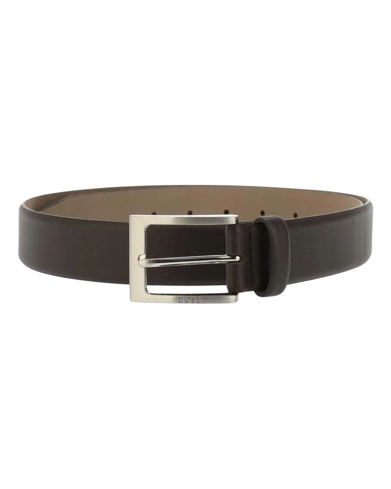HUGO BOSS Gürtel für Herren, Leder, Kleid (Schwarz Schwarz