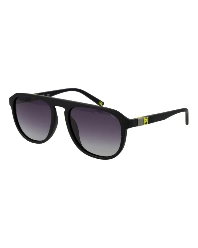 Fila Schwarze Gummi-Sonnenbrille Schwarz