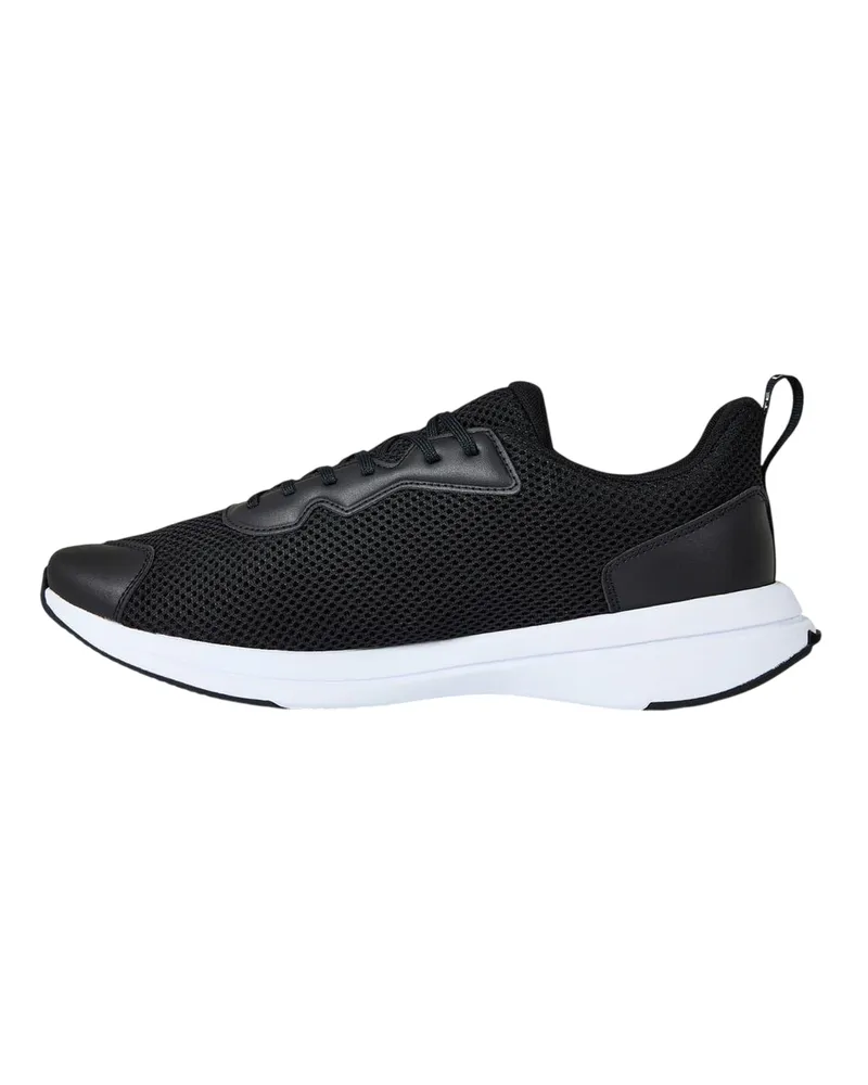Lacoste Neo Runbase" Sneaker für Herren, Leder (Schwarz/Weiß Schwarz