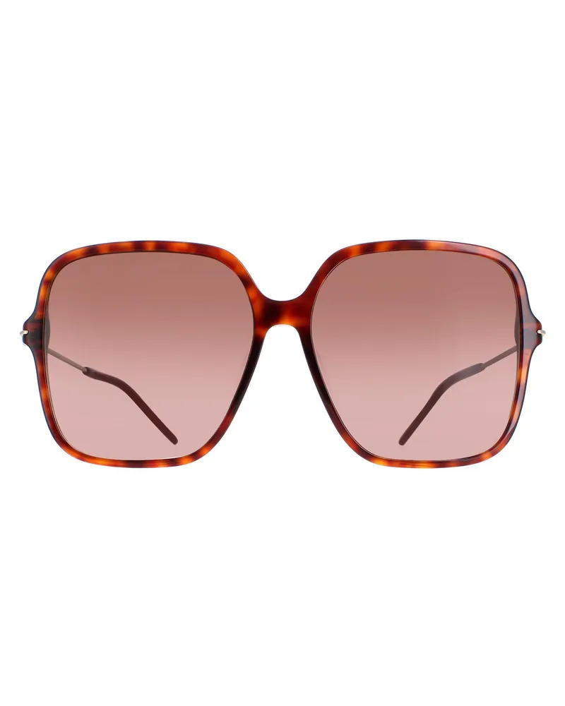 Gucci Square Womens Dark Havana Braun Gradient GG1267S Braun