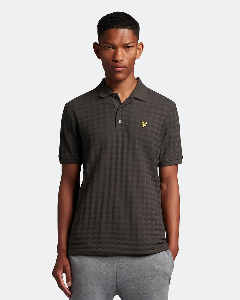 Lyle & Scott Argyle Polohemd in Grau Grau