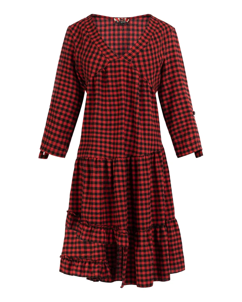 My Mo Midikleid Damen schwarz/rot Schwarz