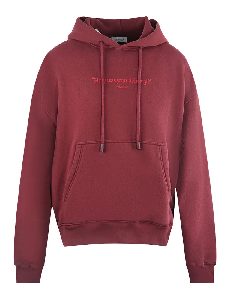OFF-WHITE Wie war Ihre Lieferung dunkelrot Skate Hoodie Dunkelrot