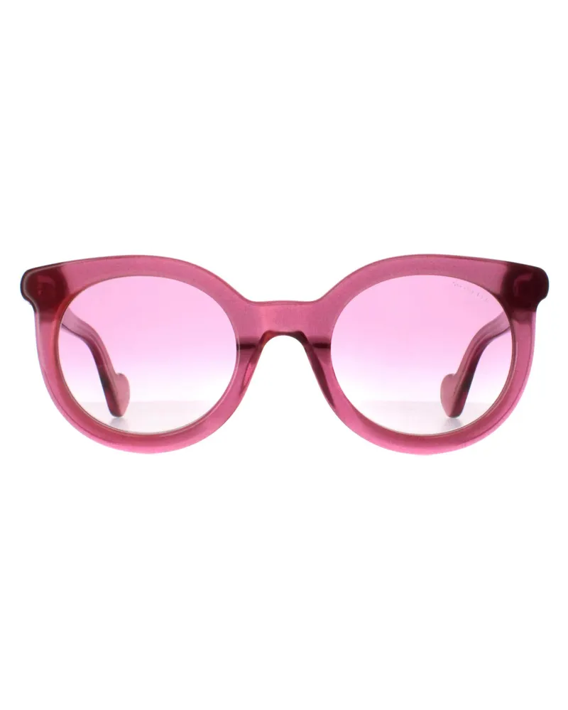 Moncler ML0015 75Z glÃ¤nzend transparent fuxia rosa Farbverlauf Sonnenbrille Rosa