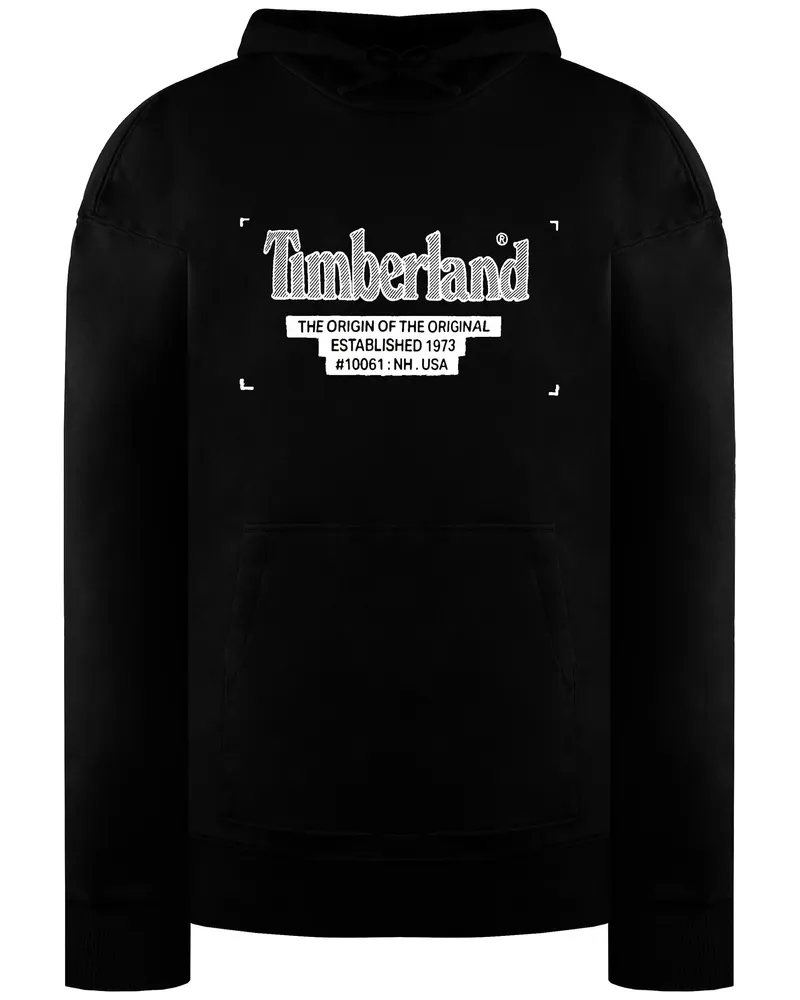 Timberland Logo Herren Schwarzer Hoodie Schwarz